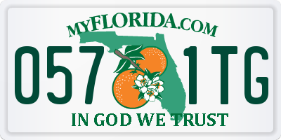 FL license plate 0571TG