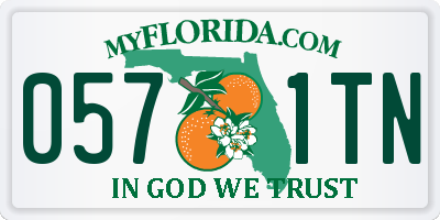 FL license plate 0571TN