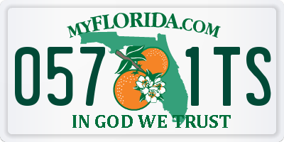FL license plate 0571TS