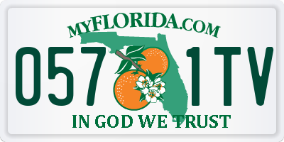 FL license plate 0571TV