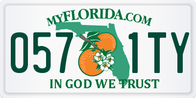 FL license plate 0571TY