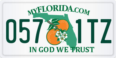 FL license plate 0571TZ