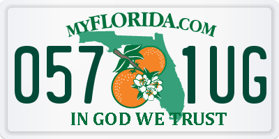 FL license plate 0571UG