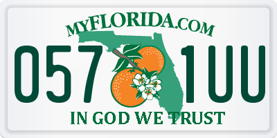 FL license plate 0571UU