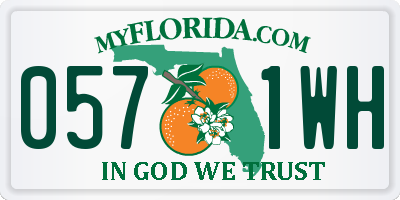 FL license plate 0571WH