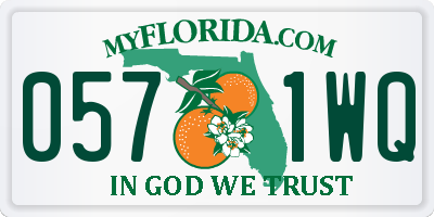 FL license plate 0571WQ