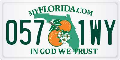 FL license plate 0571WY