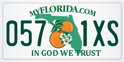 FL license plate 0571XS