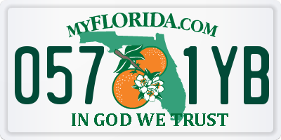 FL license plate 0571YB