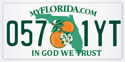 FL license plate 0571YT