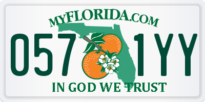 FL license plate 0571YY