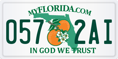FL license plate 0572AI