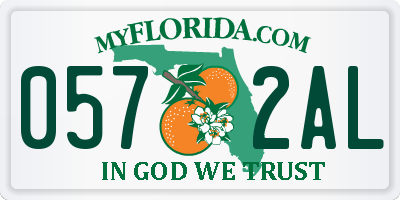 FL license plate 0572AL