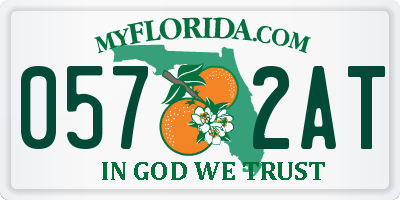 FL license plate 0572AT