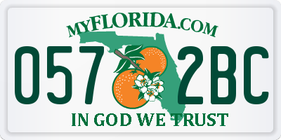 FL license plate 0572BC