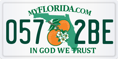 FL license plate 0572BE
