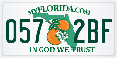 FL license plate 0572BF