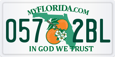FL license plate 0572BL