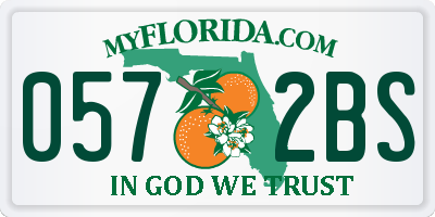 FL license plate 0572BS