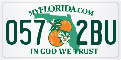 FL license plate 0572BU