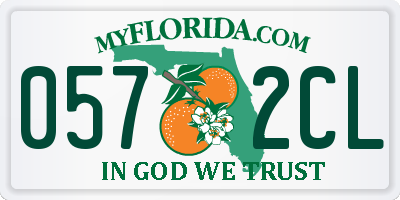 FL license plate 0572CL