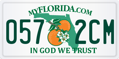 FL license plate 0572CM