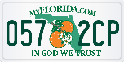 FL license plate 0572CP