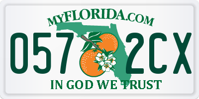 FL license plate 0572CX