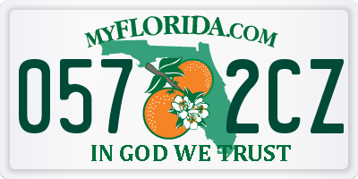 FL license plate 0572CZ