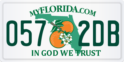FL license plate 0572DB