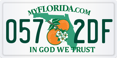 FL license plate 0572DF