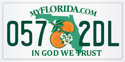 FL license plate 0572DL