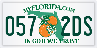 FL license plate 0572DS