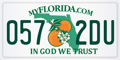 FL license plate 0572DU