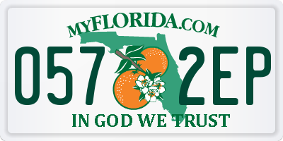FL license plate 0572EP