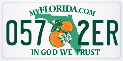 FL license plate 0572ER