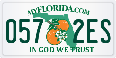 FL license plate 0572ES