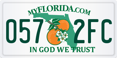 FL license plate 0572FC