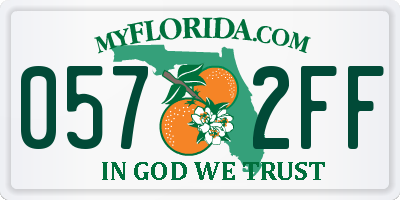 FL license plate 0572FF