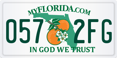 FL license plate 0572FG