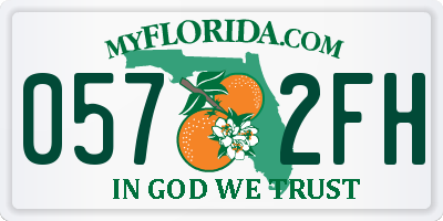 FL license plate 0572FH