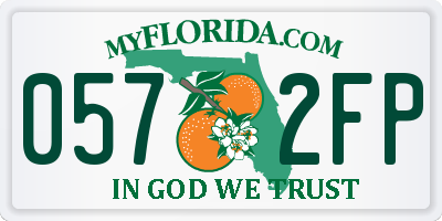 FL license plate 0572FP