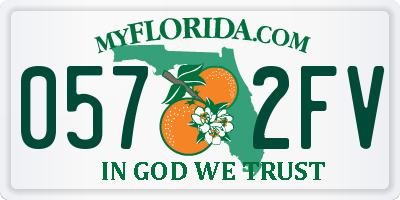 FL license plate 0572FV