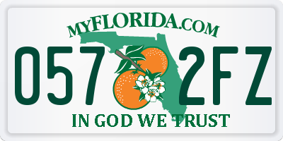 FL license plate 0572FZ