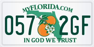 FL license plate 0572GF