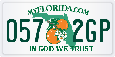 FL license plate 0572GP