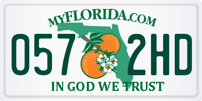 FL license plate 0572HD