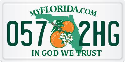 FL license plate 0572HG