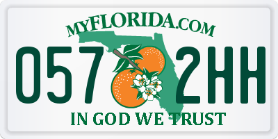 FL license plate 0572HH