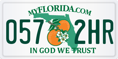 FL license plate 0572HR